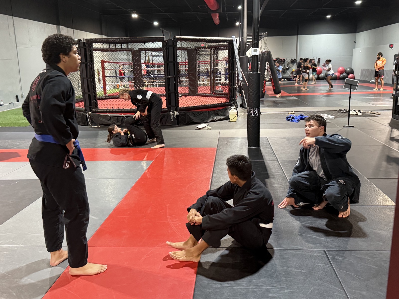 South Tampa Jiu-Jitsu teens team on the mats